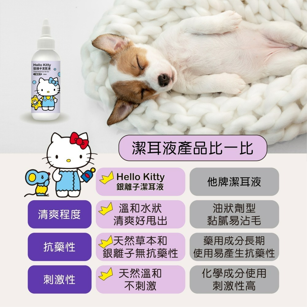 【限時購】【Hello Kitty】銀離子犬貓專用潔耳液-細節圖6