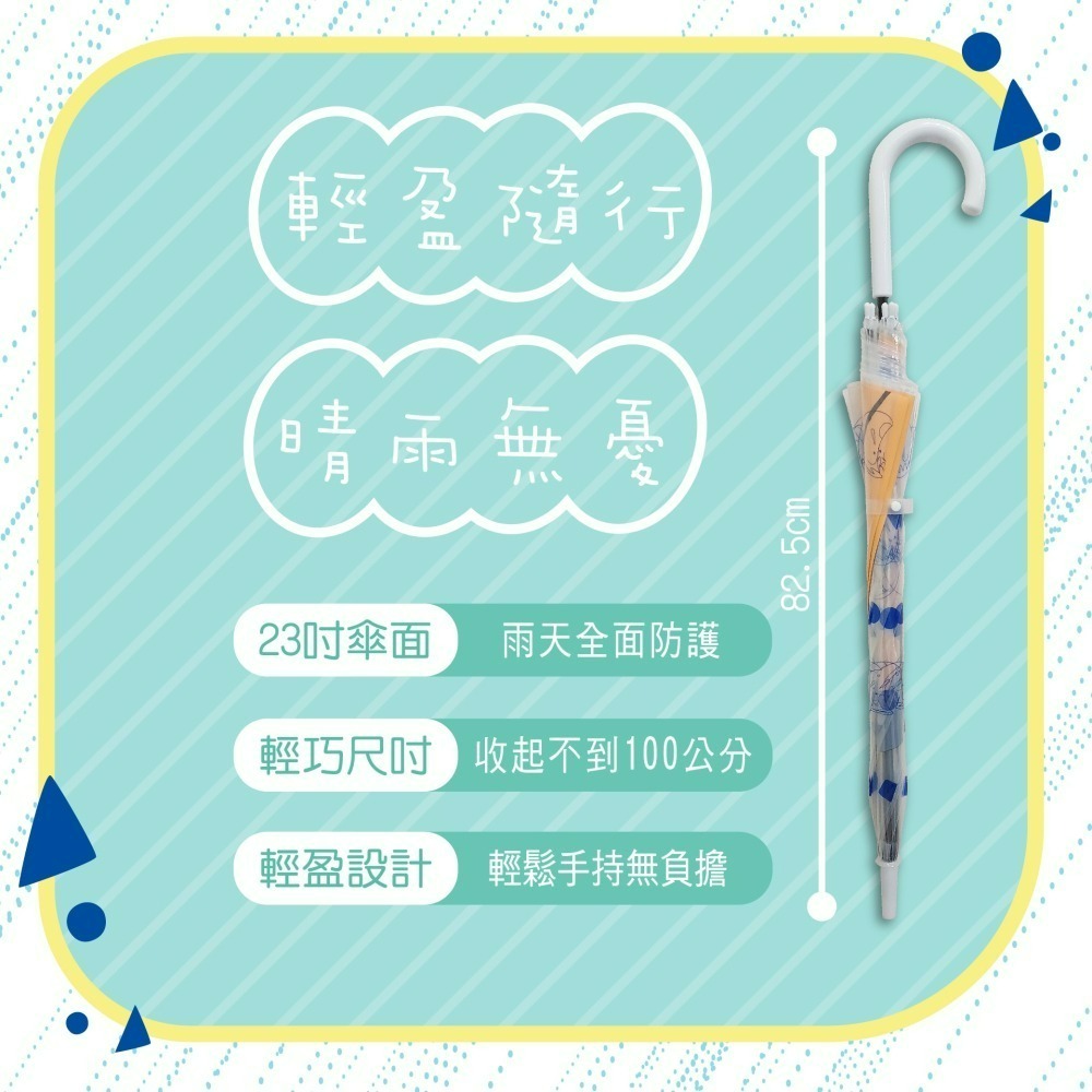 【宅配】【蠟筆小新】清新透明直傘(阿呆大臉款)-細節圖5