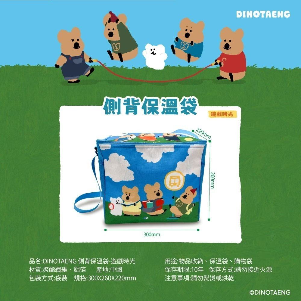 【DINOTAENG】 側背保溫袋(遊戲時光款)-細節圖7