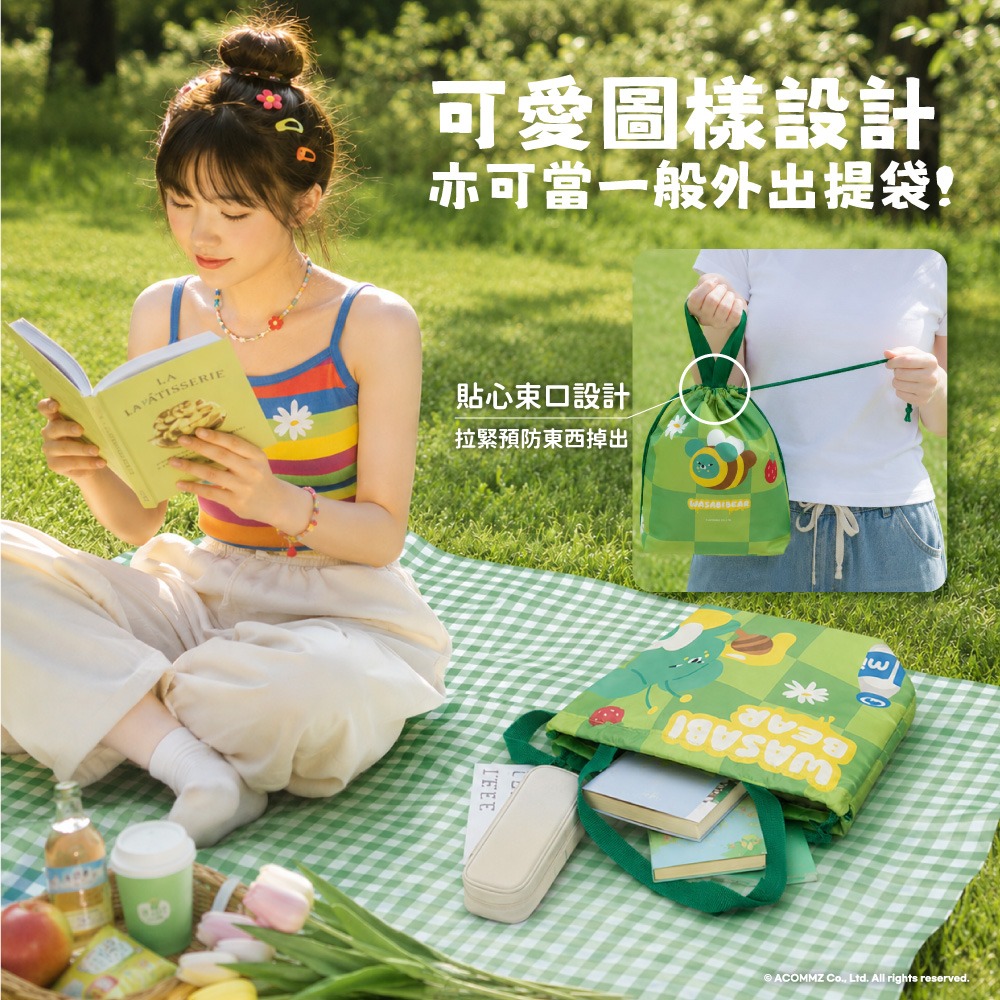 【WASABI BEAR】萬用保溫束口袋-細節圖5