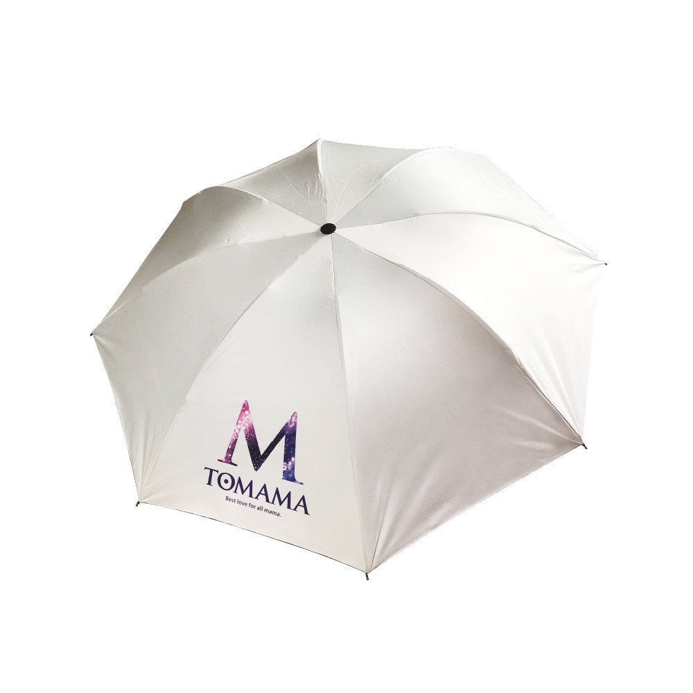 TOMAMA  | 「寬95cm」 抗UV反向晴雨兩用折疊傘 (珍珠白/夢幻粉)-規格圖1