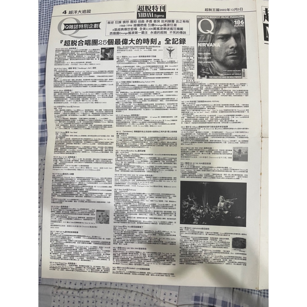 超脫特刊 Nirvana Express 超脫王國 2002/12/5發行 涅槃 報刊 收藏品-細節圖6