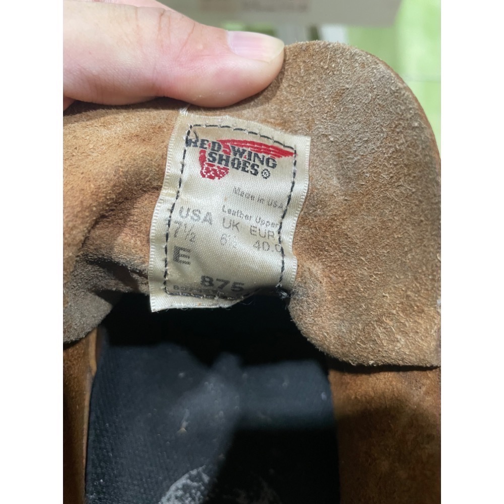 (二手)Red Wing 875 尺寸US 7 1/2(25.5cm)靴子 紅翼 經典 美製(請詳閱商品說明)-細節圖7