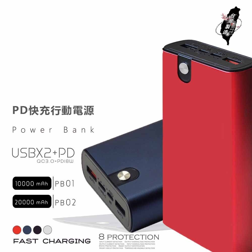 【台灣製造+保固】行動電源 PD QC 快充 充電寶 20000mAh 蘋果快充 行動充 隨身充電器 Type C-細節圖6