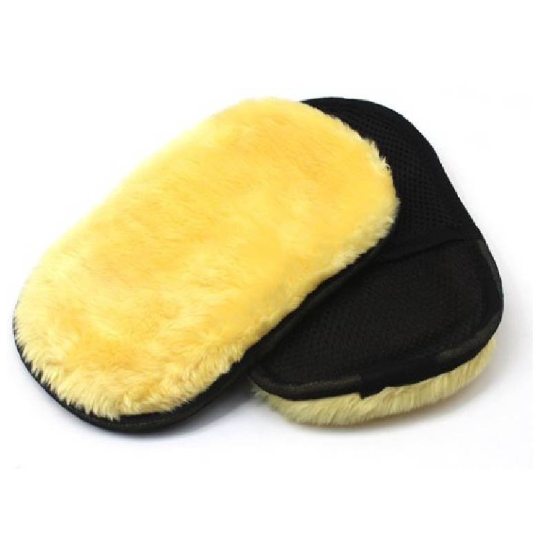 洗車手套 汽車 洗車 汽車美容 手套 海綿 清潔 短毛 仿羊毛 輪框 擦車 輪框 玻璃 仿羊毛洗車手套 取代洗車海綿-細節圖2