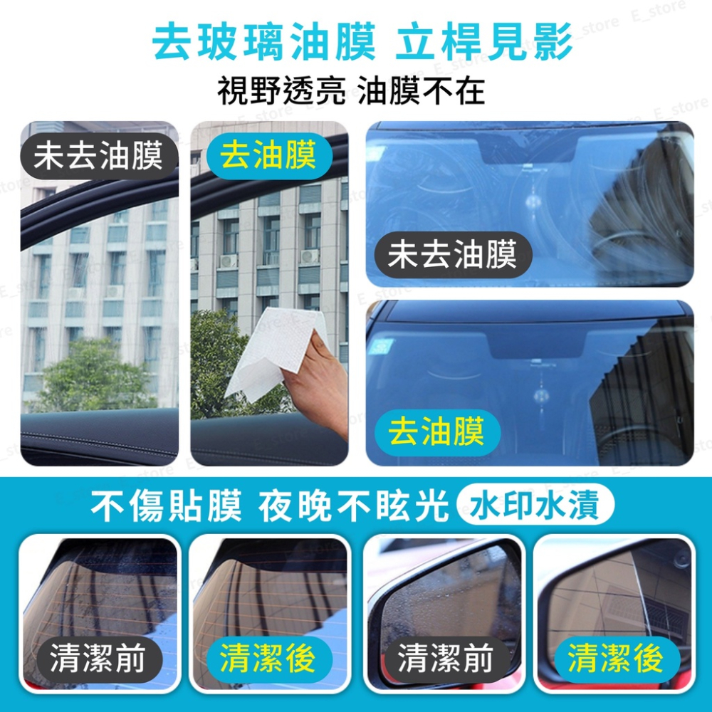 汽車玻璃除油膜濕巾 油膜去除劑 後照鏡清潔 油膜濕紙巾 擋風玻璃去污免洗濕巾清洗劑 除油膜 玻璃油膜去除劑 玻璃清潔-細節圖8