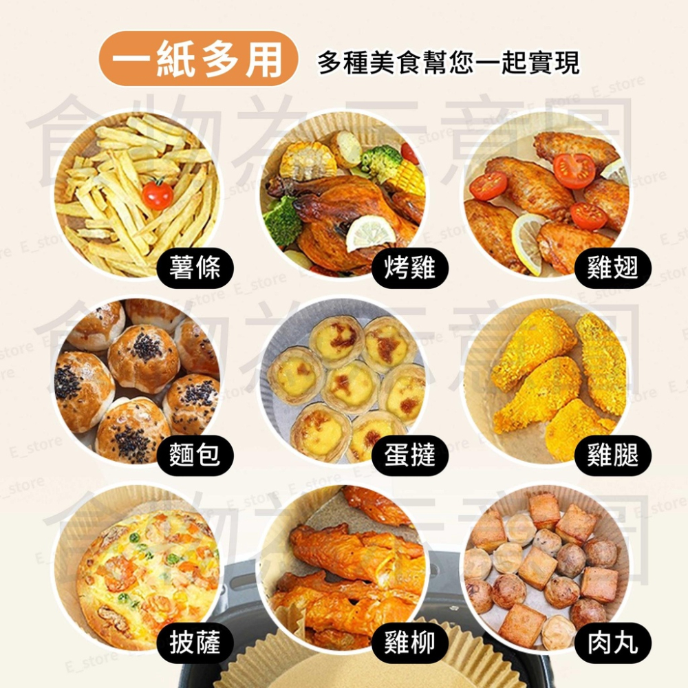 【現貨免運】氣炸鍋烘焙紙 氣炸鍋專用紙 烘焙紙盤 矽油紙盤 烘焙紙 紙盤 隔油紙 圓形烘焙紙 食品調理紙 氣炸鍋紙-細節圖6