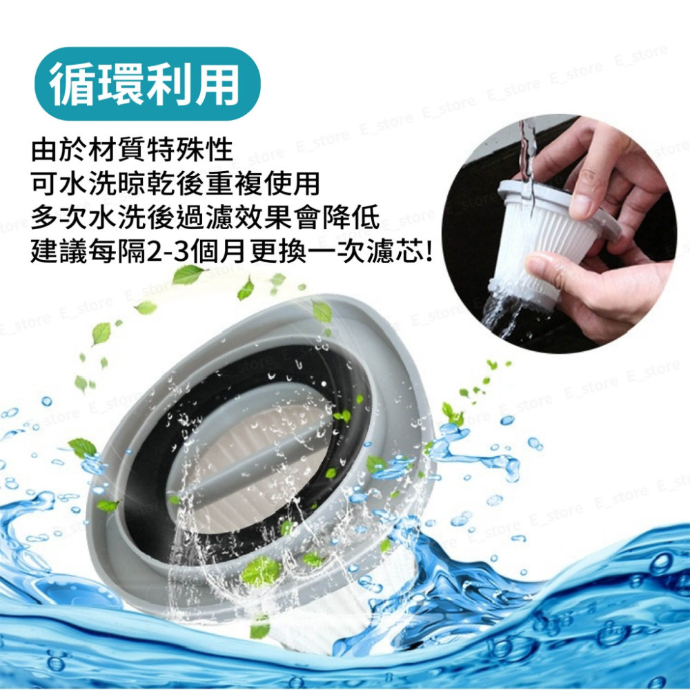 吸塵器濾心 濾網 手持吸塵器濾心 濾芯 替換濾心 可水洗重複使用-細節圖6