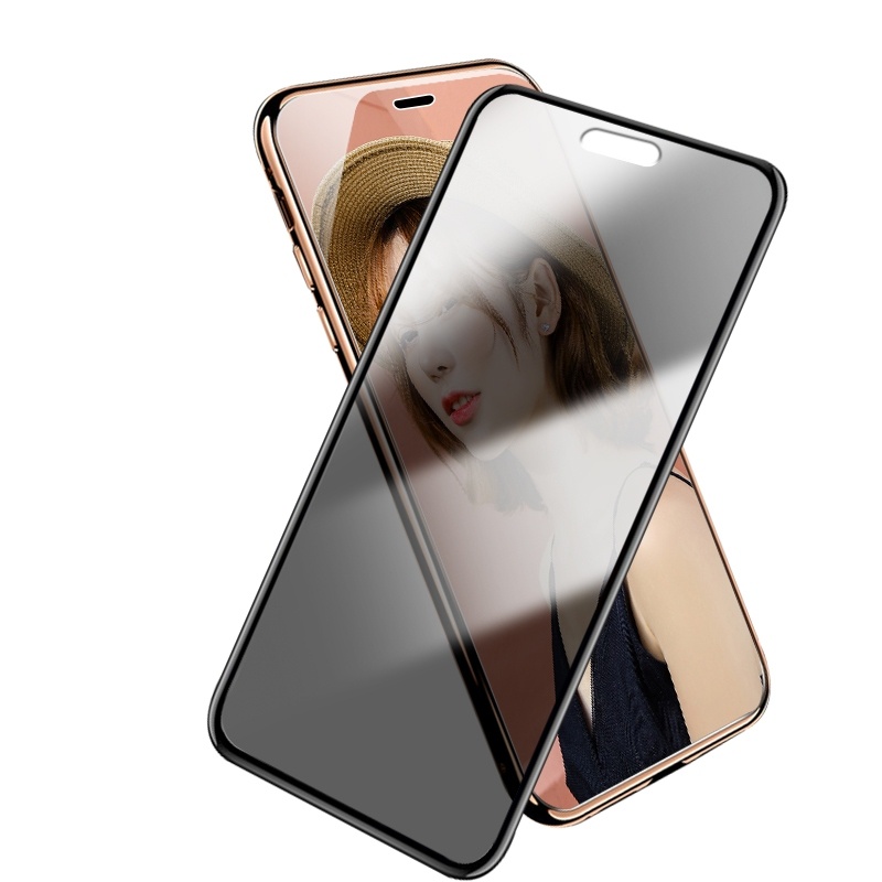 【現貨】適用 iPhone霧面防偷窺滿版 玻璃貼 防窺玻璃保護貼 iPhone14 13 11 12 Pro XR XS-細節圖2