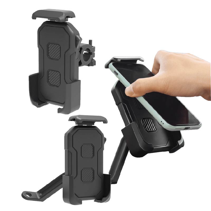 【台灣出貨】機車推放式手機架 秒鎖手機架 機車手機架 加強防護網 X型 後照鏡版 鷹爪手機架 機車架手機架 腳踏手機架-細節圖2