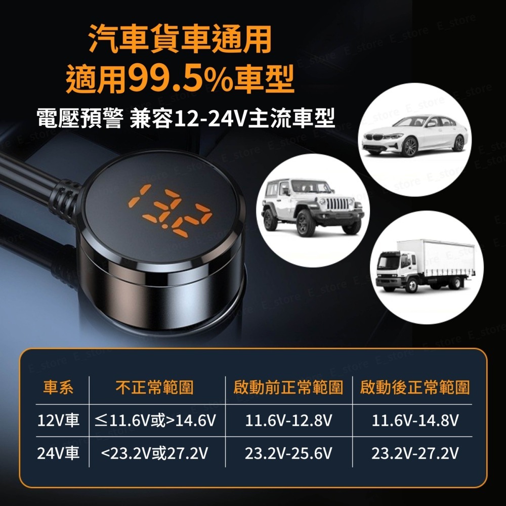 【保固+免運費】一拖三車用點煙器擴充座 車充擴充 點煙孔擴充 PD+QC3.0 快充 點菸器擴充 電壓顯示 獨立開關-細節圖3