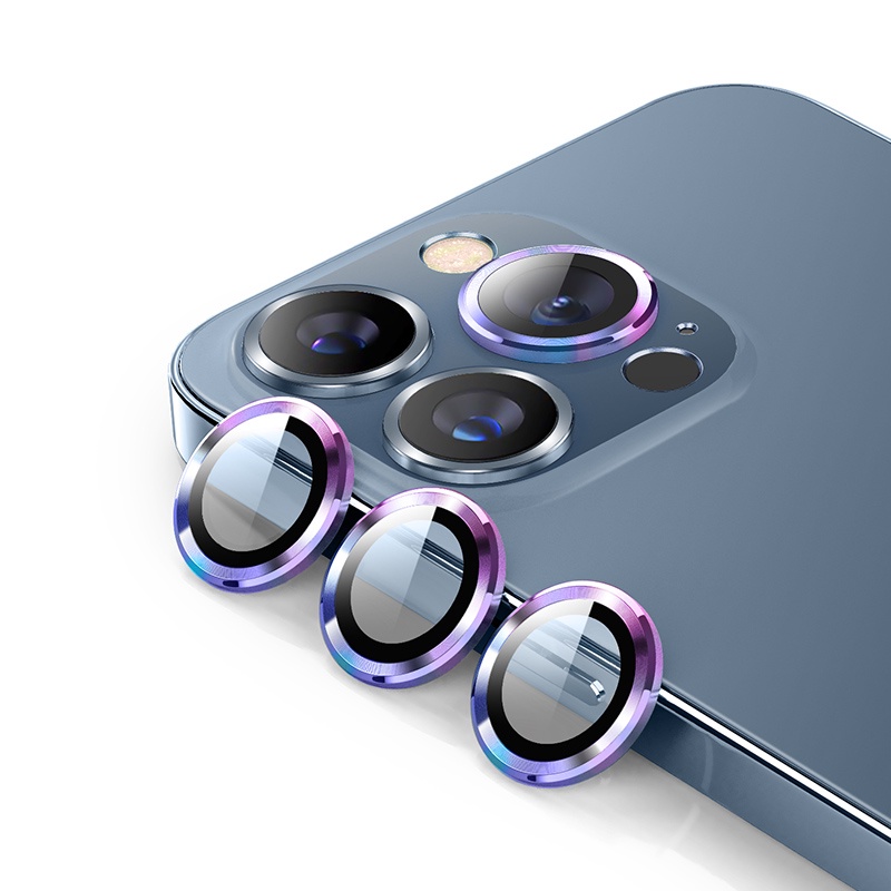 i13鏡頭貼 iphone鏡頭貼 鏡頭保護貼 鋁合金鏡頭貼 玻璃貼 適用iphone 11 Pro i12 鏡頭貼-細節圖2
