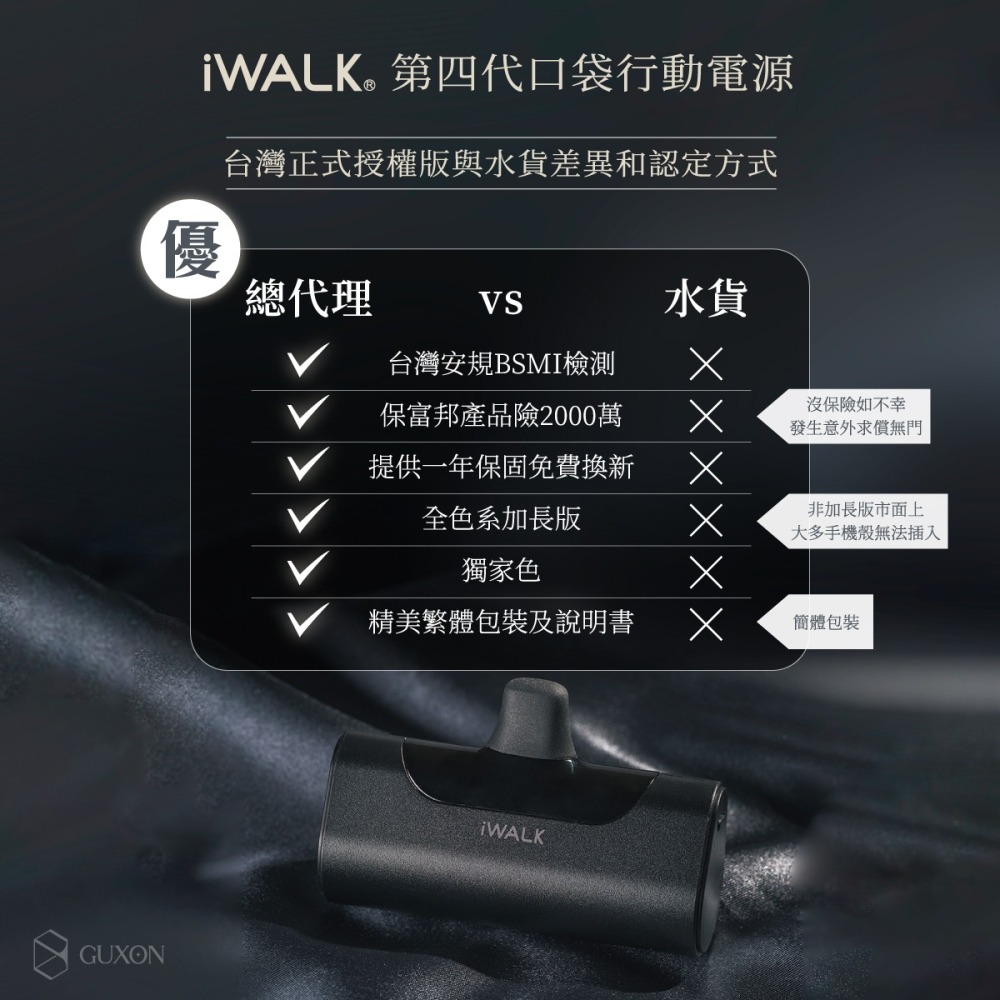 【iWALK 4代】 加長版 直插式行動電源 台灣BSMI認證 手機移動電源 口袋電源 迷你電源 移動電源 旅行必備-細節圖7