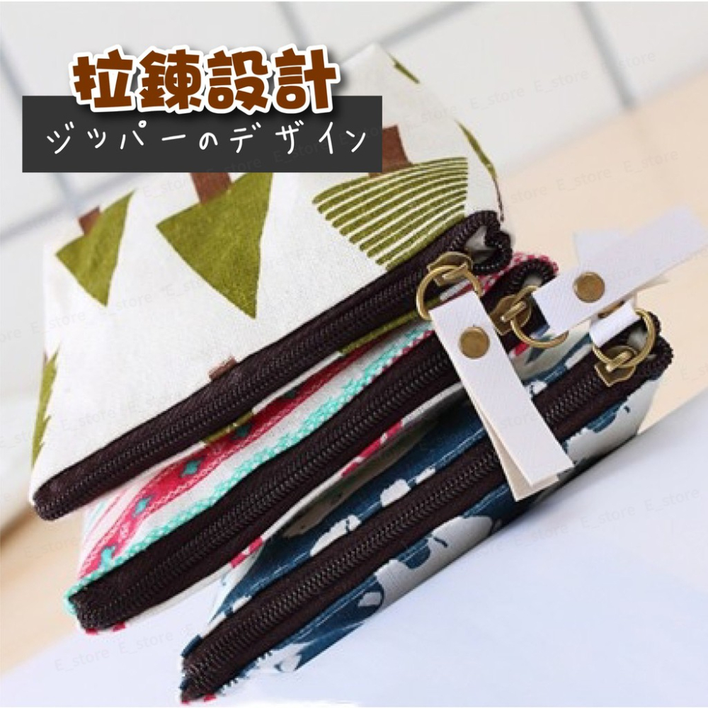 韓風碎花零錢包 日韓小清新零錢包 迷你卡通帆布 拉鍊小零錢包 可愛帆布硬幣包 女 短款 簡約印花 方便攜帶 散錢收納-細節圖6
