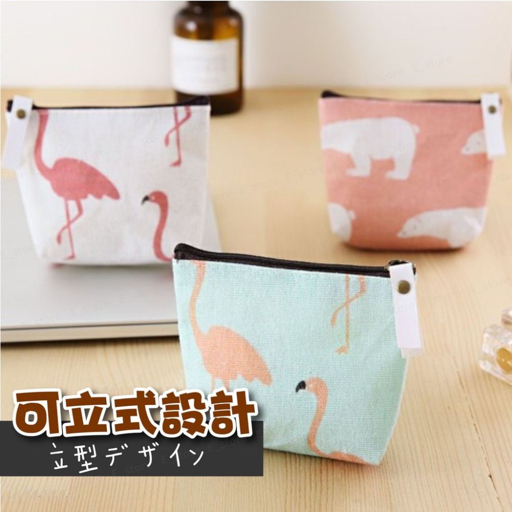 韓風碎花零錢包 日韓小清新零錢包 迷你卡通帆布 拉鍊小零錢包 可愛帆布硬幣包 女 短款 簡約印花 方便攜帶 散錢收納-細節圖7