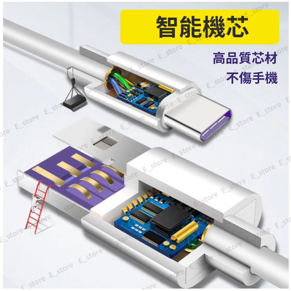 5A快充線 Type C 充電線 快充線 安卓 傳輸線 適用三星/華為/華碩/OPPO/小米 快充線 閃充線-細節圖6