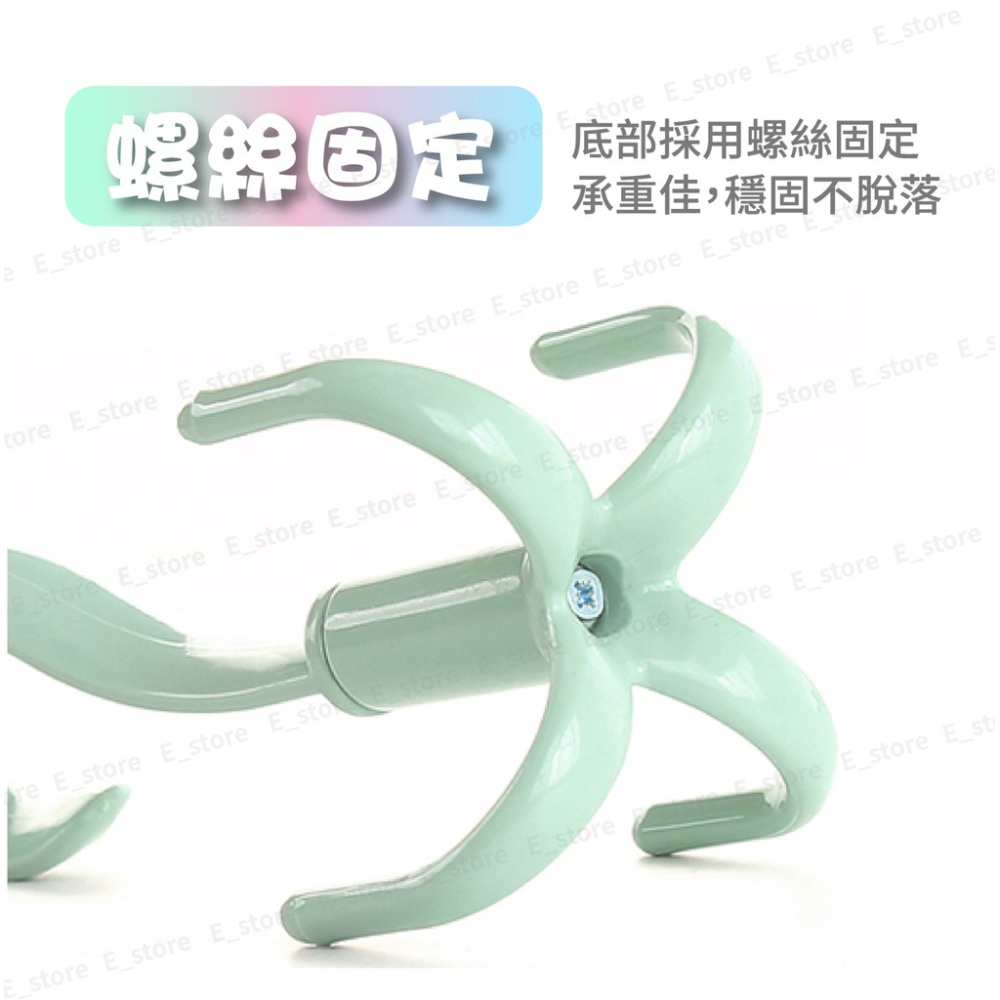 【 現貨】四爪 萬用掛勾 北歐風 360度 旋轉 包包 收納 免釘 掛勾 衣架 多功能 晾鞋架 晾曬架 居家 衣服掛架-細節圖8