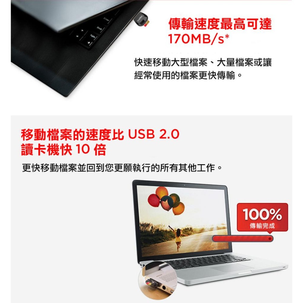 【SanDisk】記憶卡讀卡機 TF卡讀卡機 晟碟 USB 3.0 microSD™ 小卡讀卡機 USB讀卡機 讀卡機-細節圖6