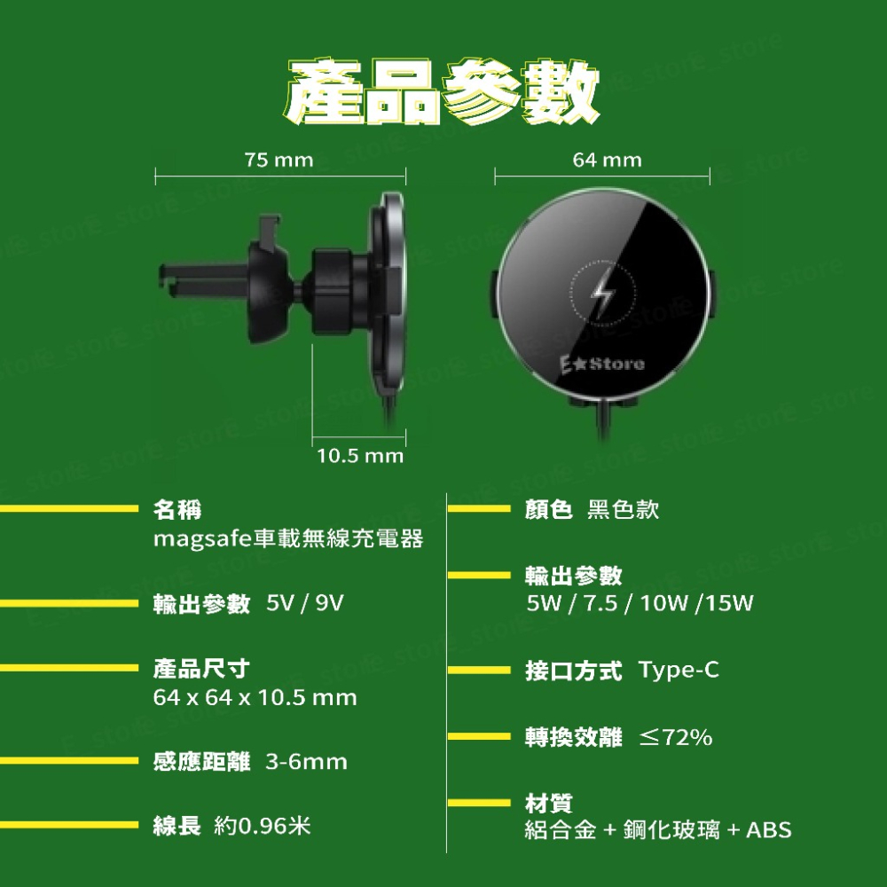 【隔日到貨+保固】兩用 15W磁吸無線充電器 支援Magsafe磁吸定位 車用手機架 充電盤 無線充電 磁吸支架-細節圖9