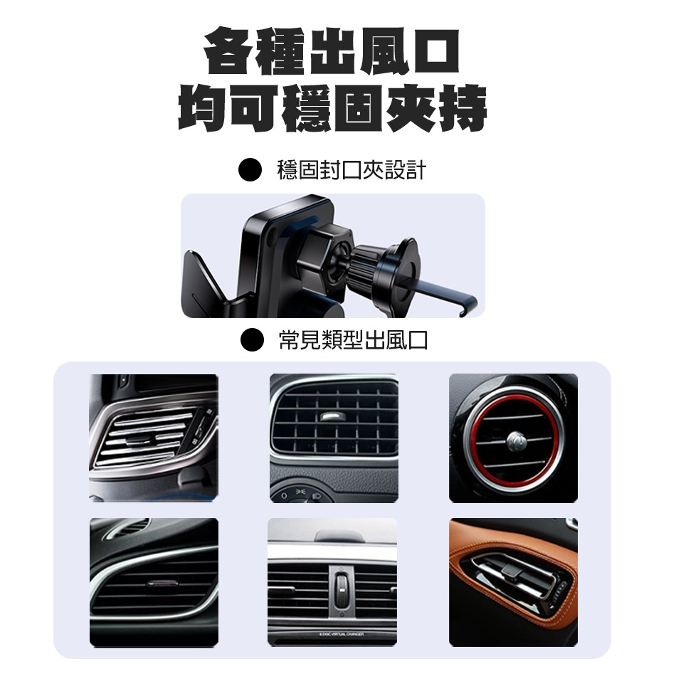 【大手機適用】無線充電手機架 車用手機架 紅外線感應 自動感應開合 三軸穩固支援15W快充 大螢幕手機適用-細節圖3