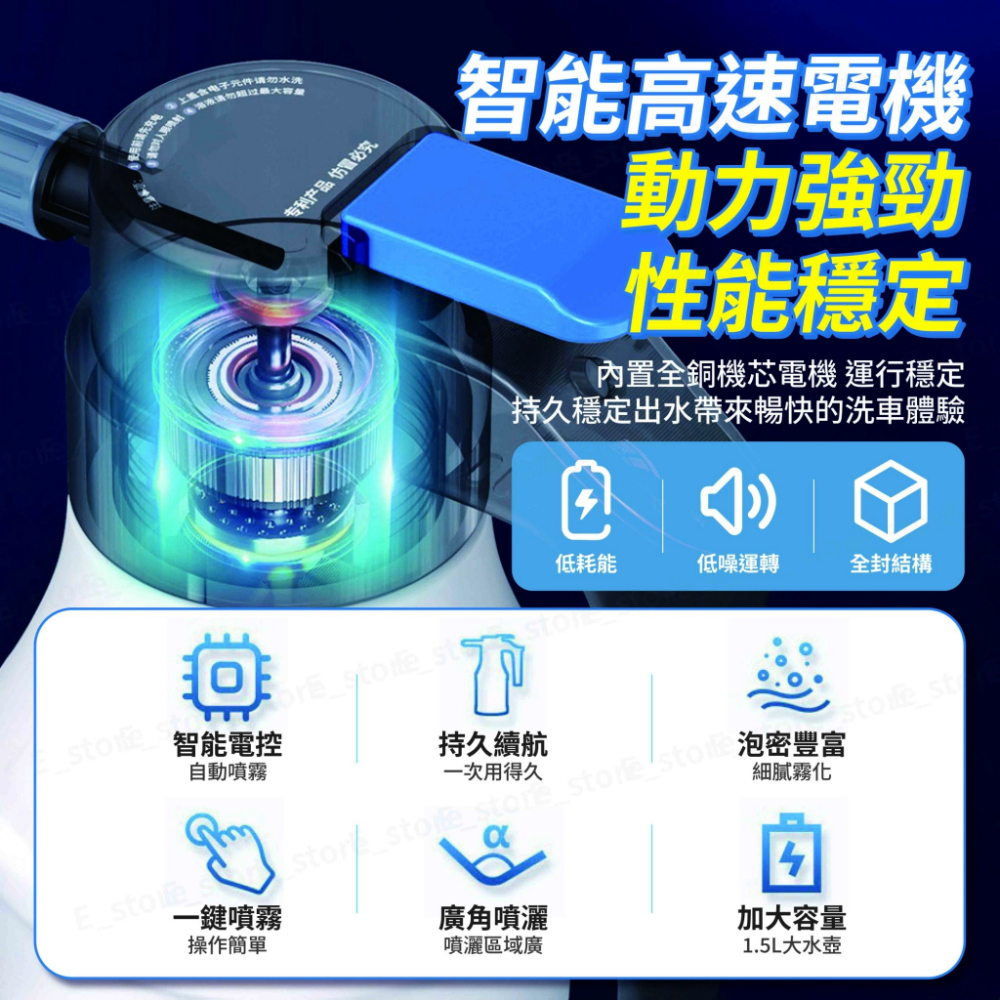 【現貨免運】電動噴壺 電動泡沫噴壺 洗車泡沫壺 多功能電動噴壺 無線噴壺 電動噴壺 洗車噴壺-細節圖3