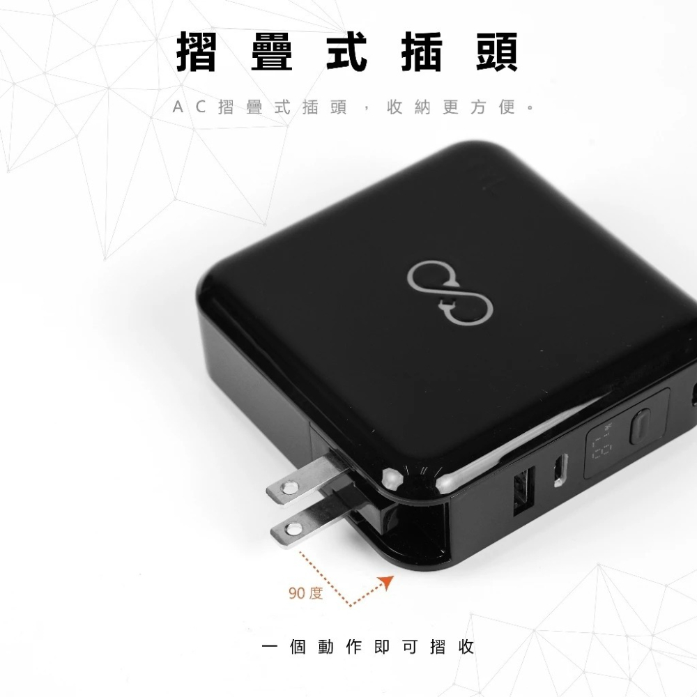 【一年保固】七合一無線充電行動電源 10000mAh 自帶線行充 無線充 多功能 磁吸行充 快充 BSMI認證 航空規範-細節圖6