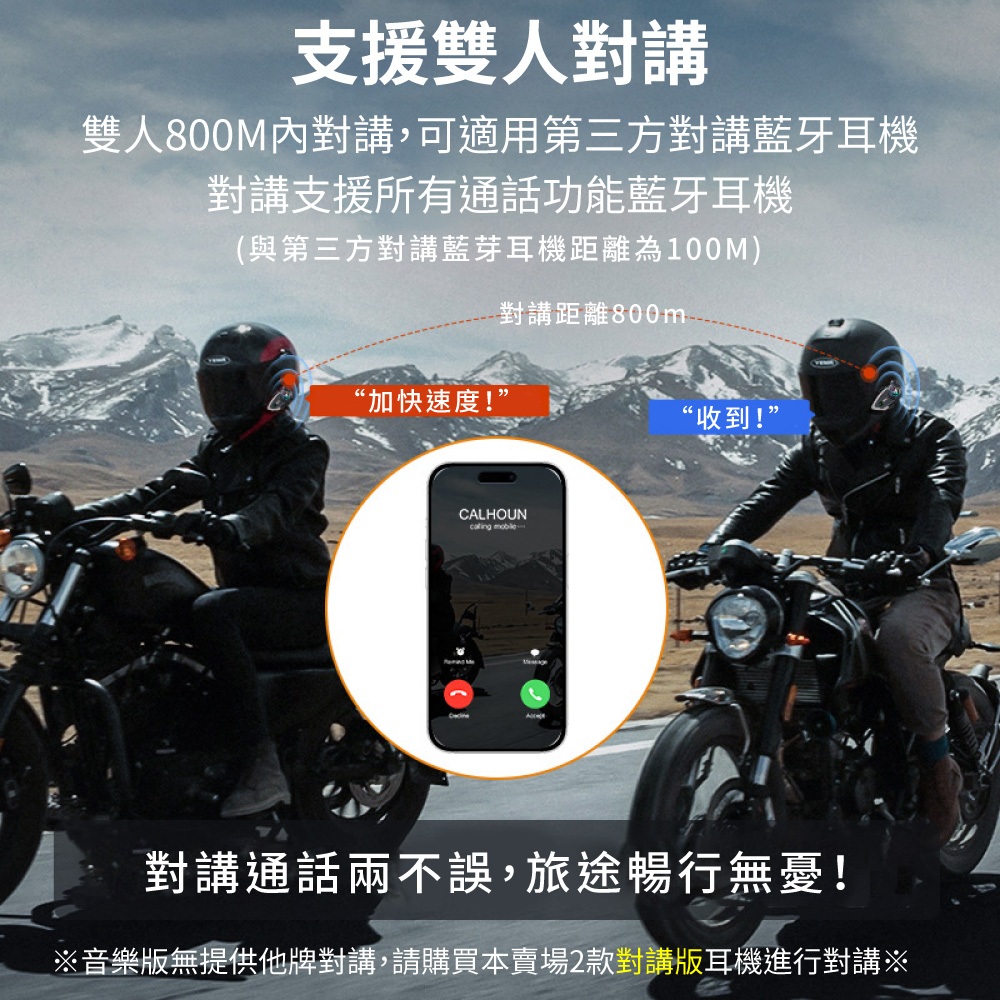 【保固一年】安全帽式藍牙耳機 藍芽耳機 摩托車藍牙耳機 對講機 IPX6 防水 多人對講 CVC降噪 Y802X-細節圖5