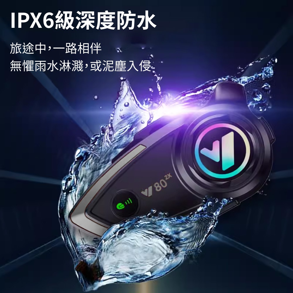 【保固一年】安全帽式藍牙耳機 藍芽耳機 摩托車藍牙耳機 對講機 IPX6 防水 多人對講 CVC降噪 Y802X-細節圖2