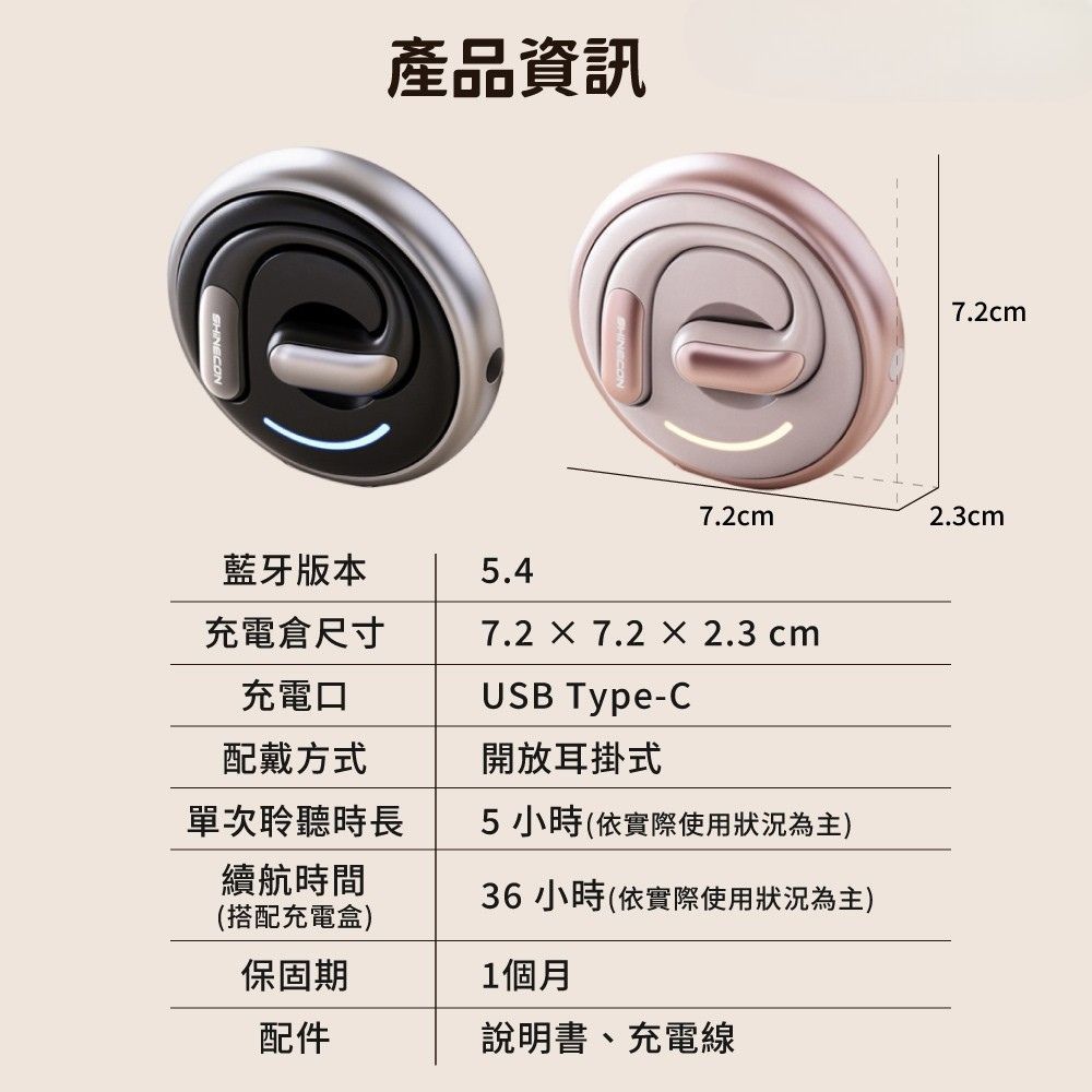 X7 翻轉式 OWS 開放耳掛藍牙耳機｜專屬調音APP｜藍牙5.4｜36H長續航｜定向傳聲｜360°旋轉充電倉-細節圖9