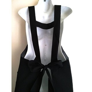 樂樂圍裙屋【大尺碼圍裙 二口袋 47腰可穿】日式圍裙 工作服 雙層 輕防水 內裡防潑水圍裙 大號圍裙-細節圖4