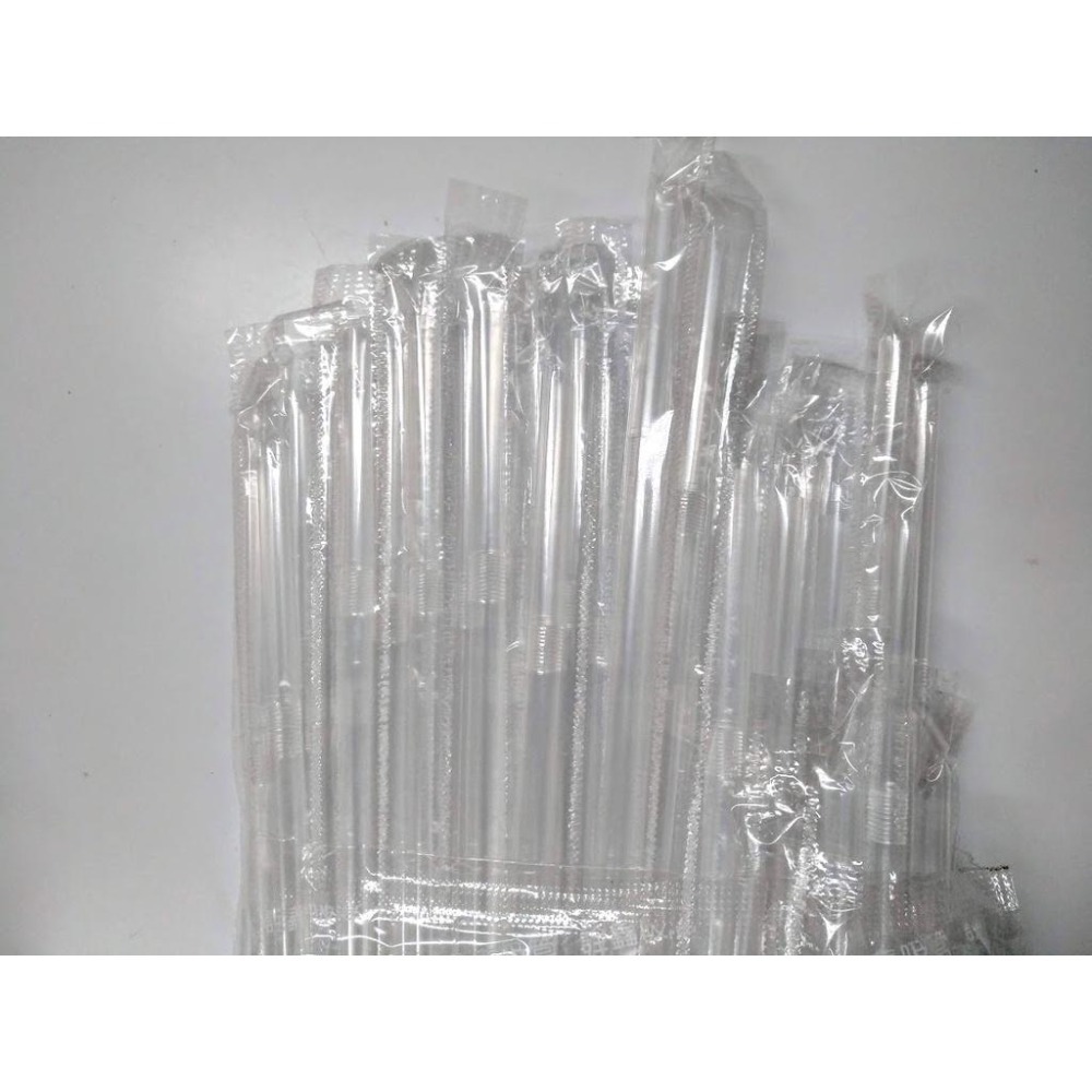 樂樂圍裙屋【單支包 透明 可彎吸管 平口 越南製】長度21公分和24公分二款 塑膠吸管 直式吸管 長吸管 飲料 冷飲-細節圖2