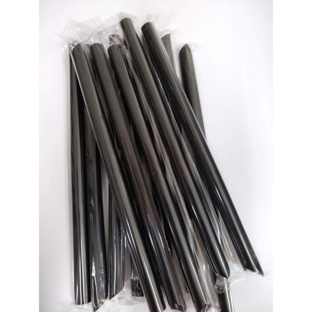 樂樂圍裙屋【營業用 單支包 黑色吸管 (1公斤裝)】斜口吸管 飲料吸管 波霸吸管 衛生吸管 冰沙吸管 一次性 塑膠吸管-細節圖4