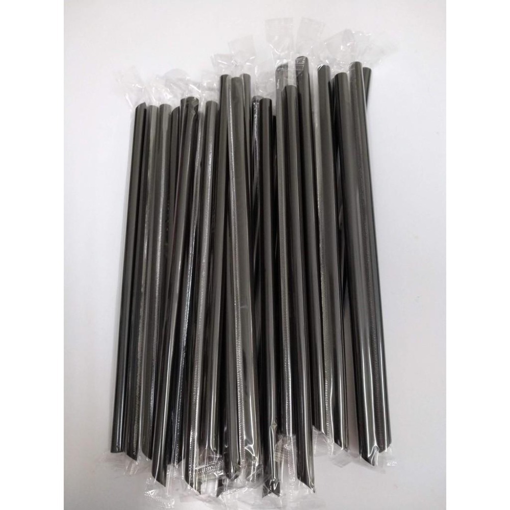 樂樂圍裙屋【營業用 單支包 黑色吸管 (1公斤裝)】斜口吸管 飲料吸管 波霸吸管 衛生吸管 冰沙吸管 一次性 塑膠吸管-細節圖5