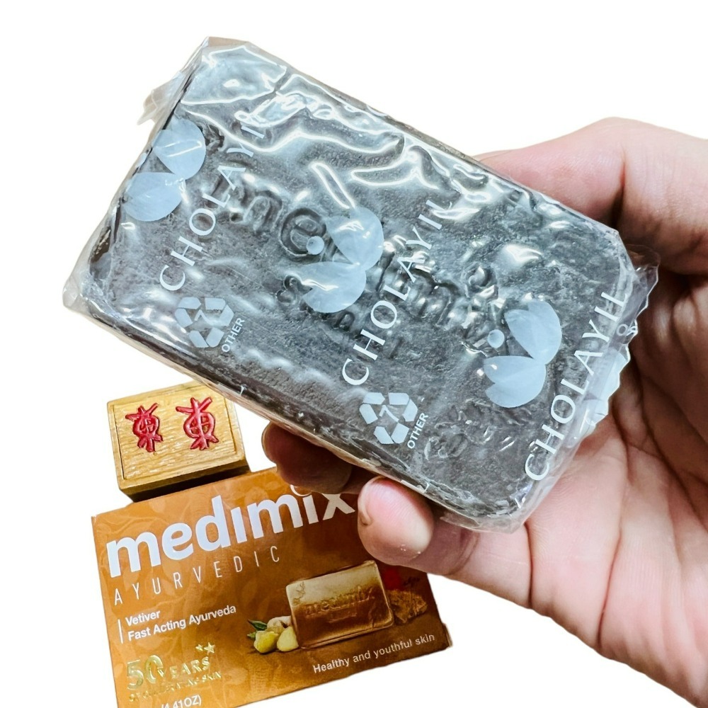 【Medimix正品附發票】【岩蘭草】印度綠寶石皇室藥草浴美肌皂香皂【寧靜之油】 (125克)-細節圖7