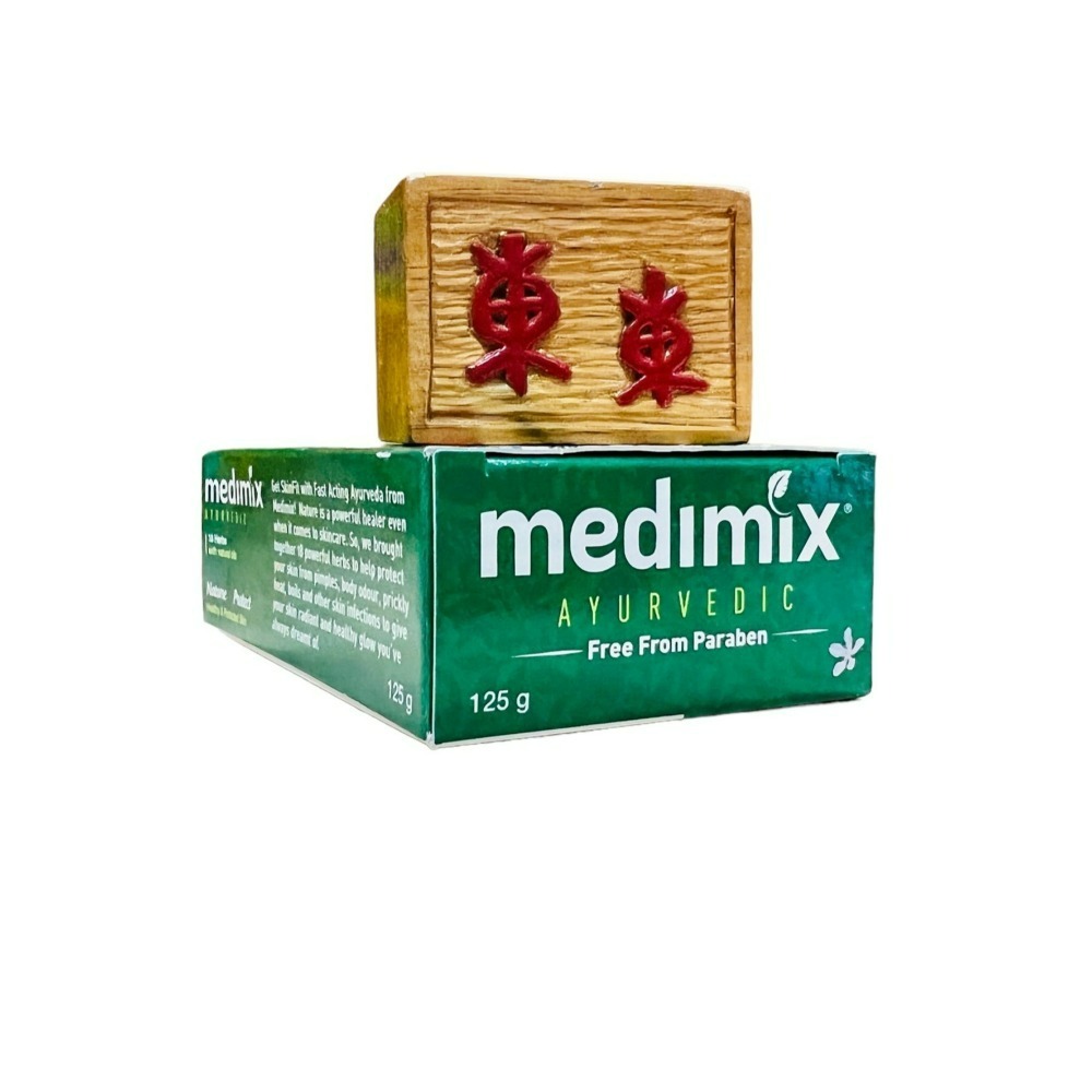 【Medimix正品附發票】【草本】印度綠寶石皇室藥草浴美肌皂【使用18種珍貴草本配方】 香皂 (125克)-細節圖8