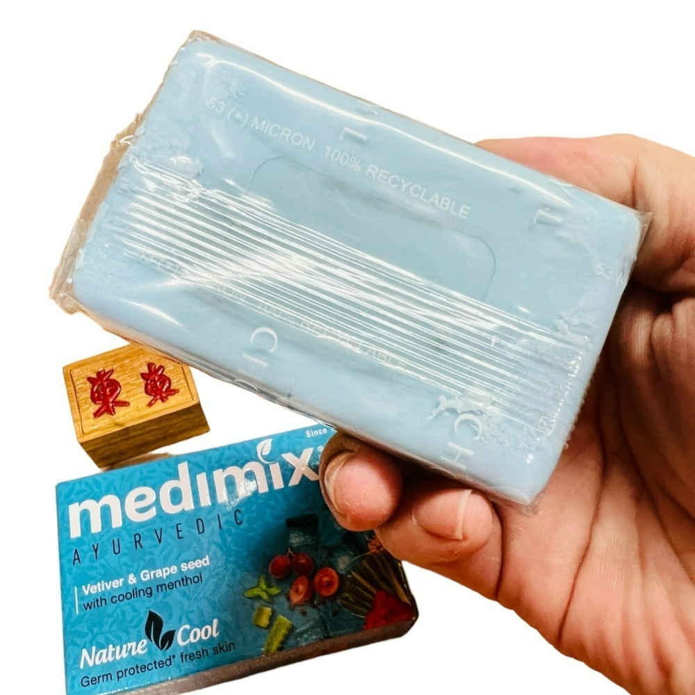 【Medimix正品附發票】印度【藍寶石】沁涼美肌皂 香皂 (125克) 岩蘭草&葡萄籽-細節圖8