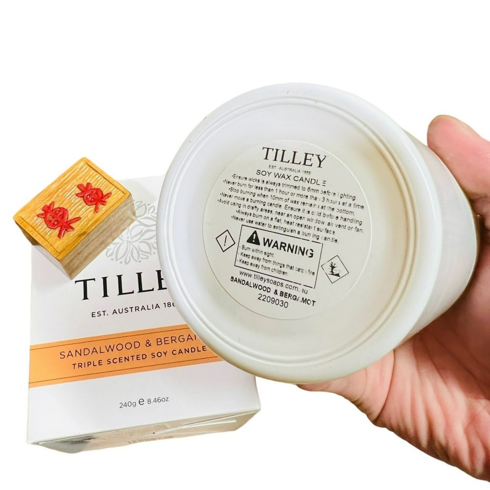 【TILLEY正品附發票】【檀香與佛手柑】澳洲皇家特莉百年香氛【微醺香氛蠟燭】【木質調】(240g)-細節圖4