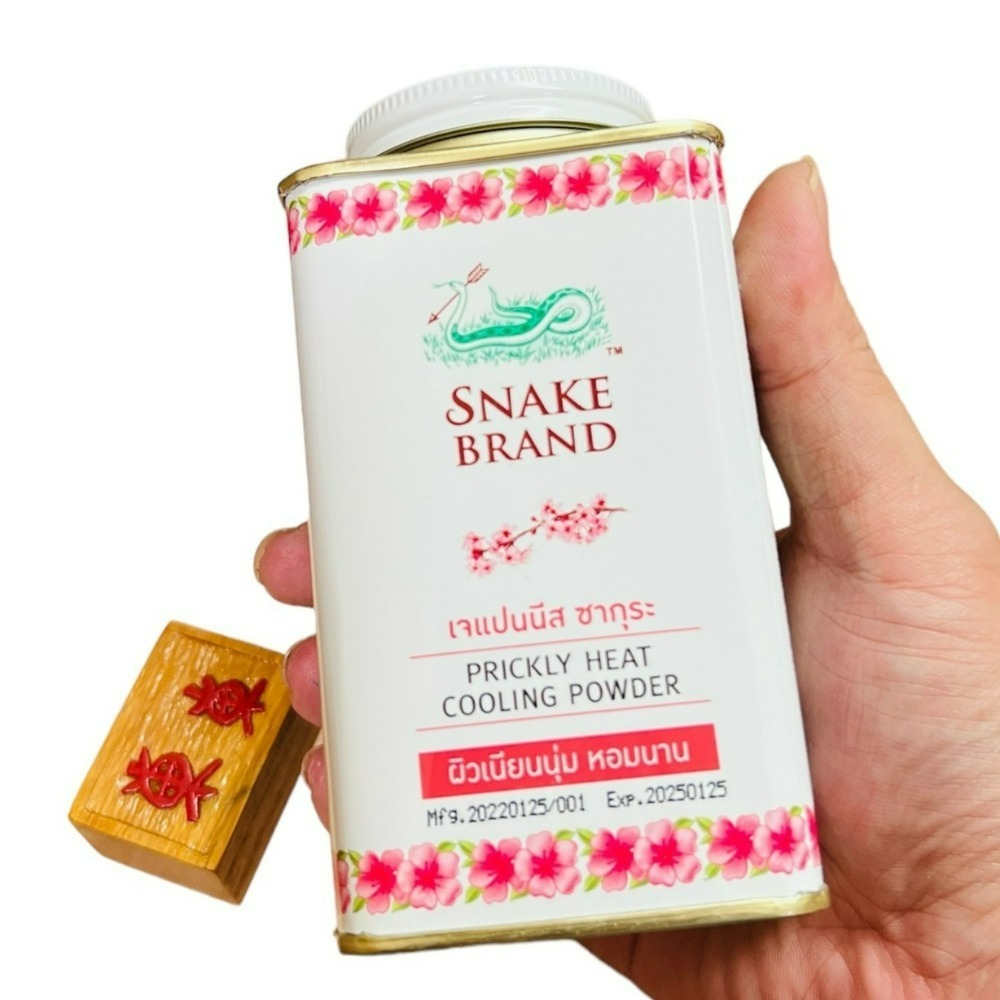 【Snake Brand正品附發票】【粉紅花香】泰國 蛇牌 爽身粉【日本櫻花萃取、潤澤肌膚】(140g/280g)-細節圖5