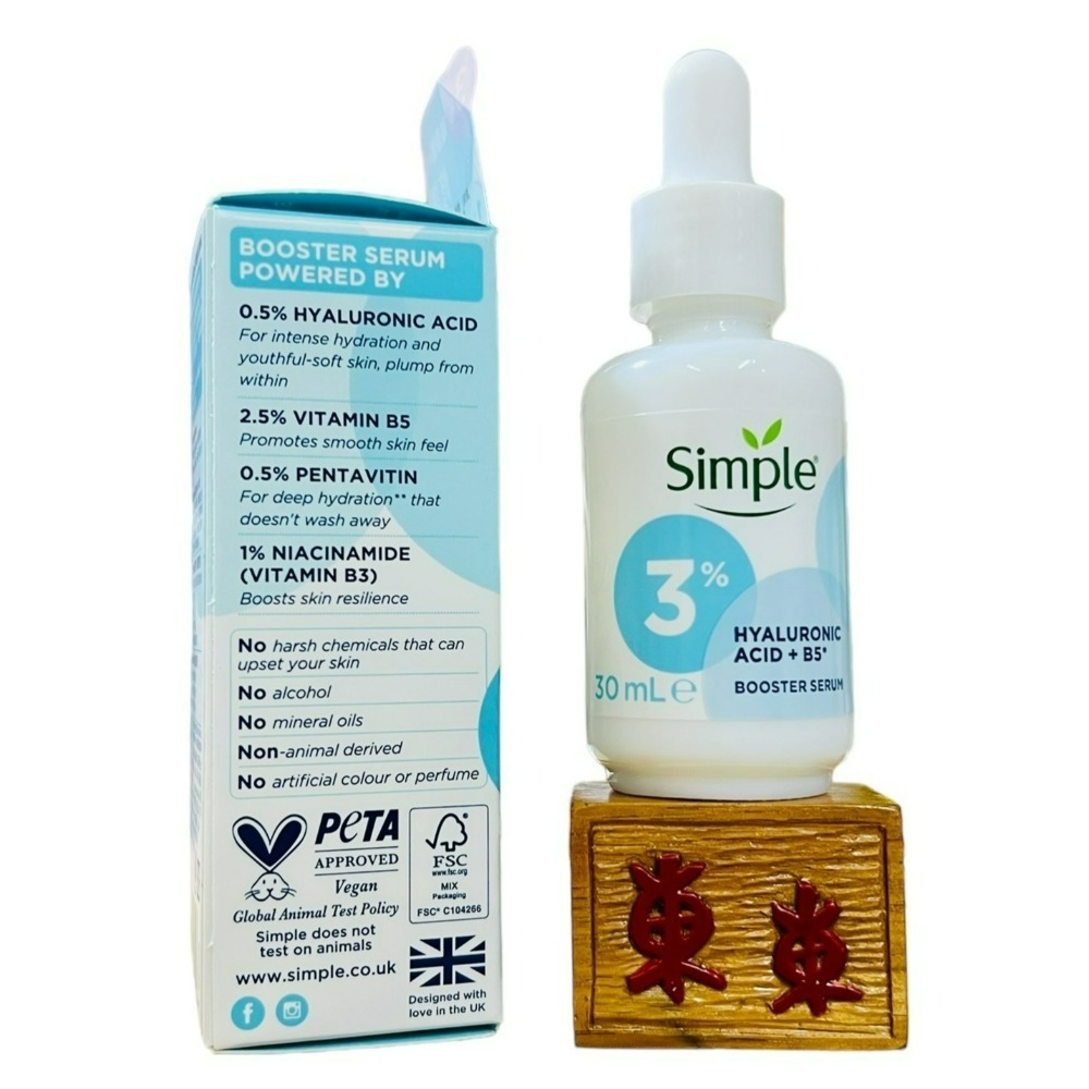 【Simple清妍正品附發票】【超能3%玻尿酸+B5修護安瓶精華】(30ml)-細節圖7