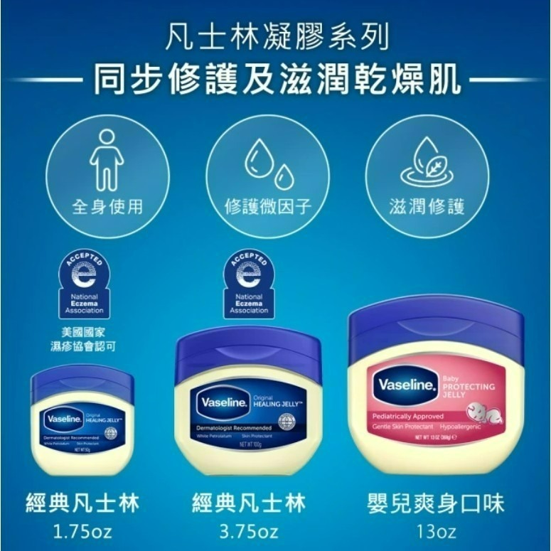 【正品附發票/現貨】【VASELINE 凡士林】【三重精煉凝膠】【滋潤 護手 潤唇 乳液 手膜】-細節圖3