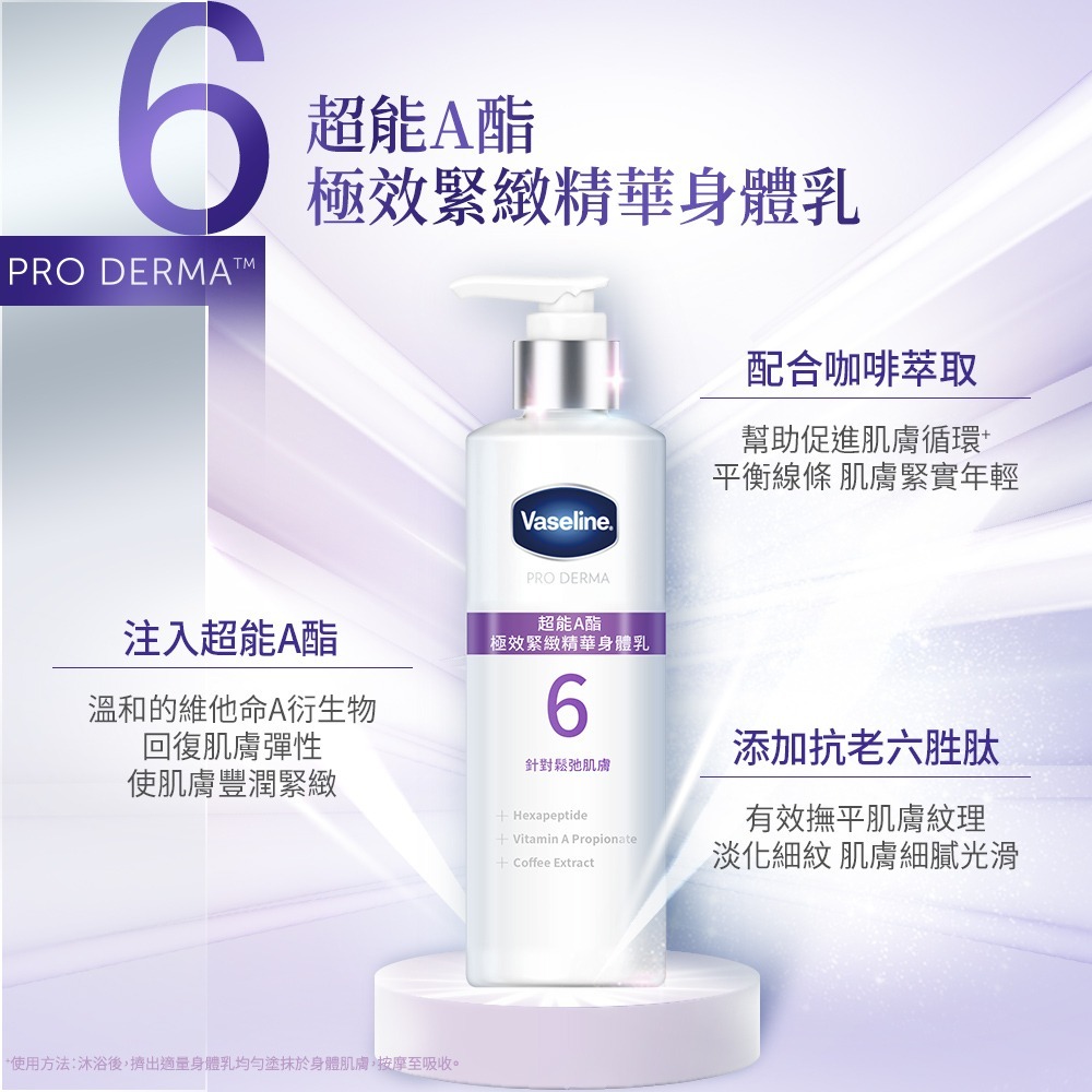 【VASELINE正品附發票】【全能精華身體乳】【4款任選】【菸鹼醯胺/4D全能玻尿酸/5.5%果酸精華】(250ML)-細節圖10