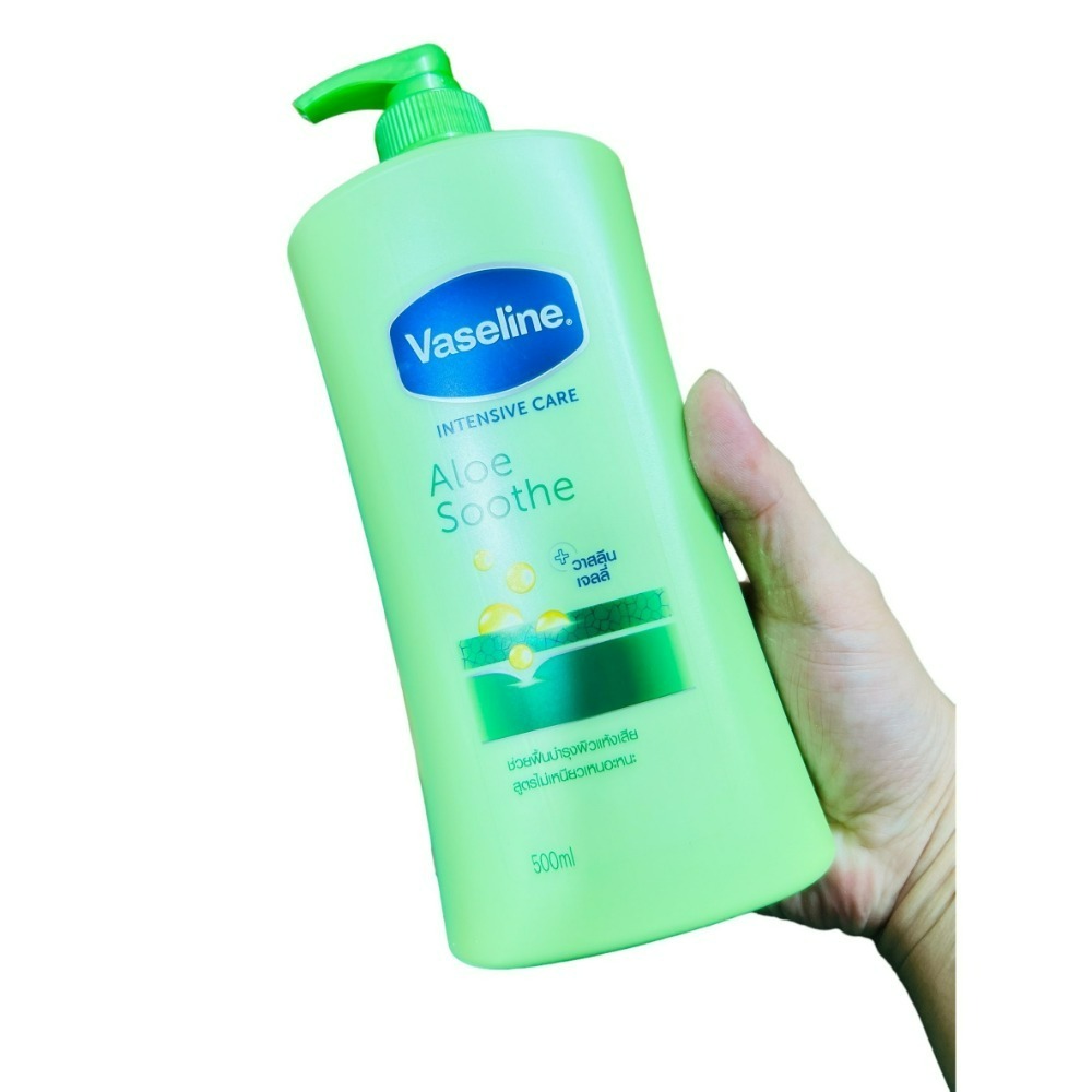 【VASELINE正品附發票】【經典款潤膚露】【蘆薈舒緩】【3X保濕力】 (500ML)-細節圖5