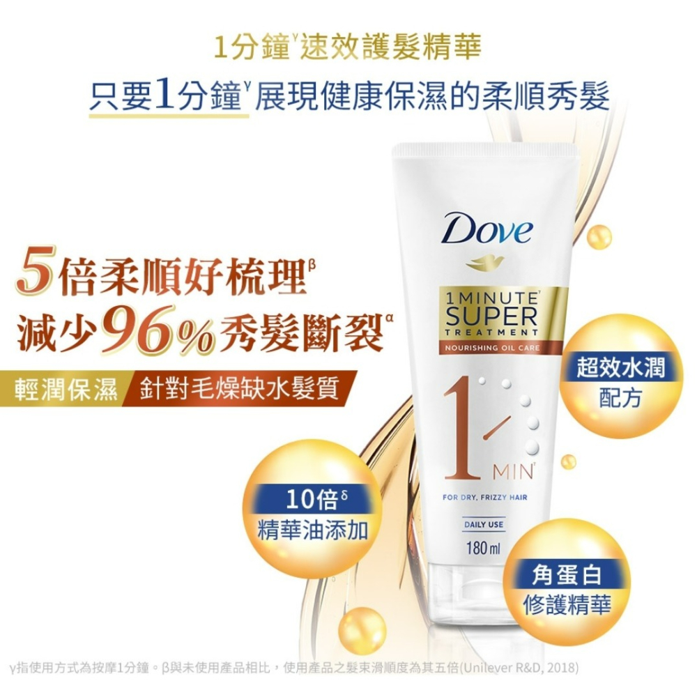 【Dove多芬正品附發票】【輕潤保濕】【1分鐘護髮精華】【180ml】-細節圖4