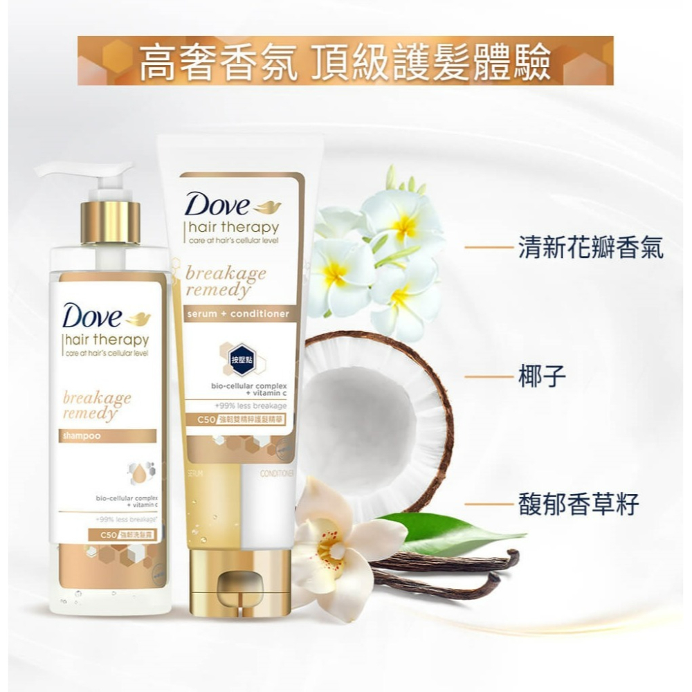 【Dove多芬正品附發票】【C50強韌洗髮露】【受損易斷髮質】【多芬髮結構修護洗髮露】【380ml】-細節圖5