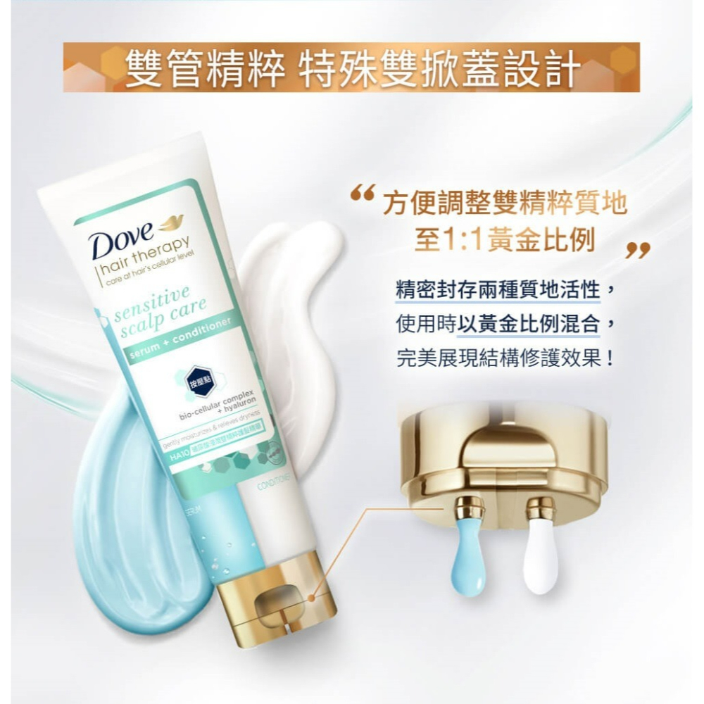 【Dove多芬正品附發票】【HA10玻尿酸滋潤護髮精華】【乾燥髮質】【多芬雙精粹護髮精華】【230ml】-細節圖4