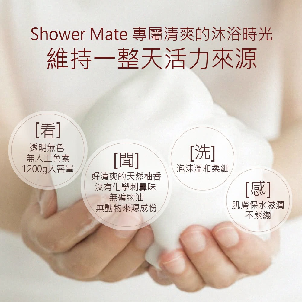 【Shower Mate正品附發票】【微風如沐 果香沐浴乳】【甜蜜桃】【1.2KG】-細節圖6