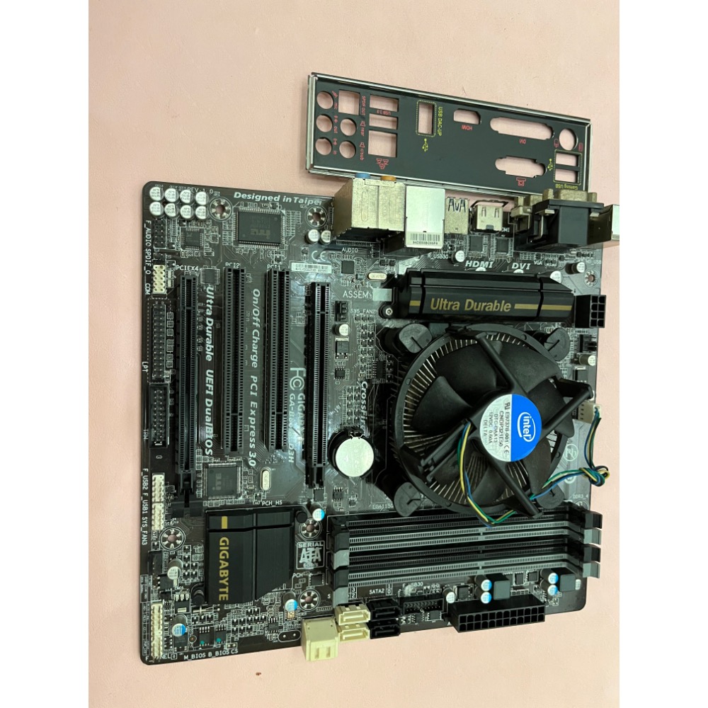 二手CPU+MB:I5 4440+技嘉GA-B85M-D3H，1150腳位！功能正常，保固七天！售出不退！桃園可以面交！-細節圖4