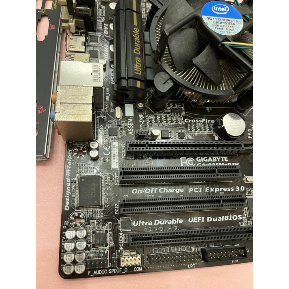 二手CPU+MB:I5 4440+技嘉GA-B85M-D3H，1150腳位！功能正常，保固七天！售出不退！桃園可以面交！-細節圖5