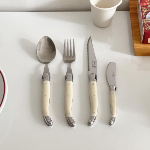 韓國代購 Jean Neron Laguiole Cutlery 法國豪華餐具晚餐 點心 叉子 湯匙 刀子 起士切刀
