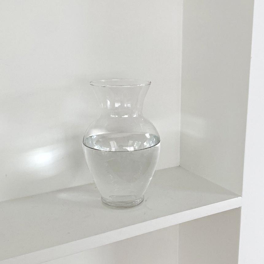 韓國代購 amytable 透明玻璃花瓶 弧形花瓶 鬱金香花瓶 簡單花瓶-細節圖4